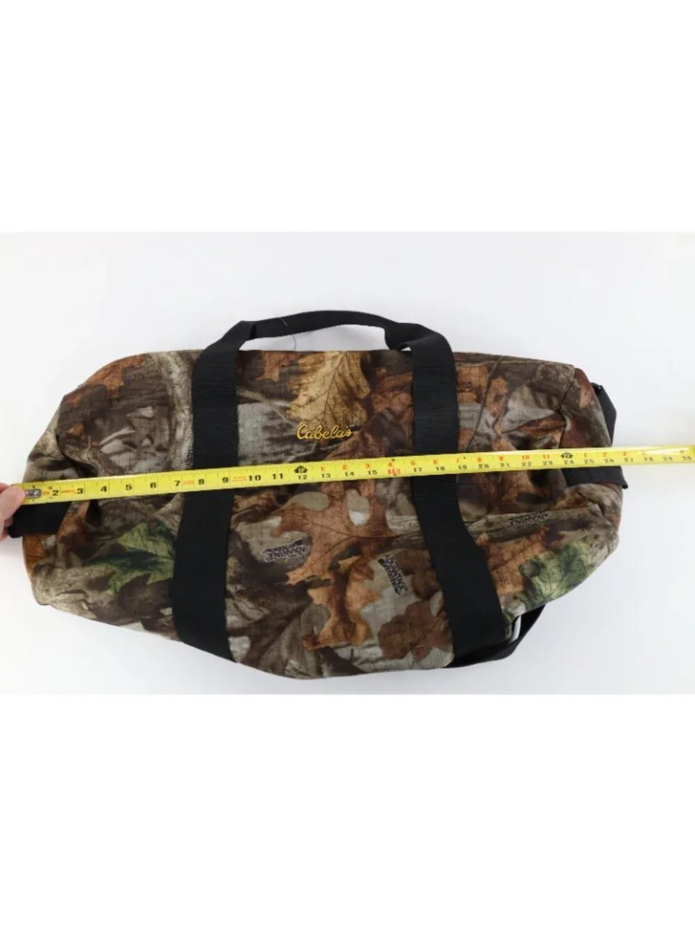 Vtg 90s Y2K Cabelas Ripstop Camouflage Handled Duffel Bag Carry On Ammo Bag